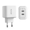 Bild von Rixus RXHC45 45W GaN Double USB-C Power Adapter White