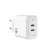 Bild von Rixus RXHC45 45W GaN Double USB-C Power Adapter White