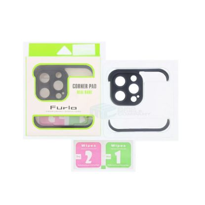 Bild von Furlo TPU Camera Lens &amp; Corner Pad Protector Frame For iPhone 11 Pro - Black