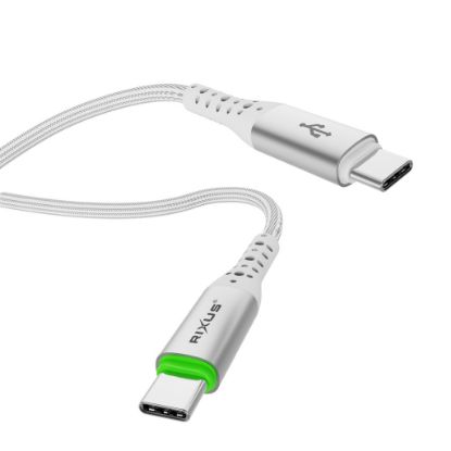 Bild von Rixus RXUC21C Auto Disconnect USB-C To USB-C Cable White