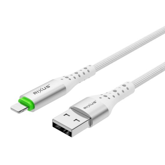 Bild von Rixus RXUC21AL Auto Disconnect USB-A To Lightning Cable White