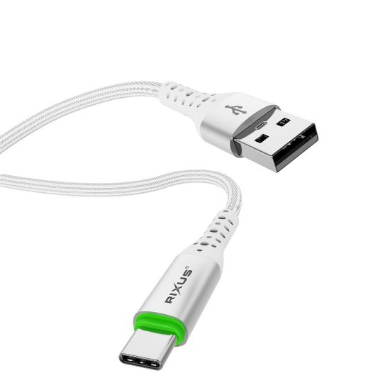 Bild von Rixus RXUC21AC Auto Disconnect USB-A To USB-C Cable White