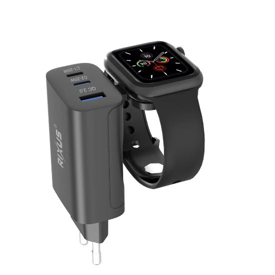 Bild von Rixus RXHC40 43W Charging Block For iWatch, iPhone, Airpods Black