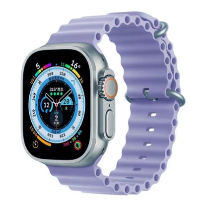 Bild von Ocean Breathable Soft Silicone Strap For Apple Watch Series 42/44/45/49mm (Size M/L) - Lilac Purple