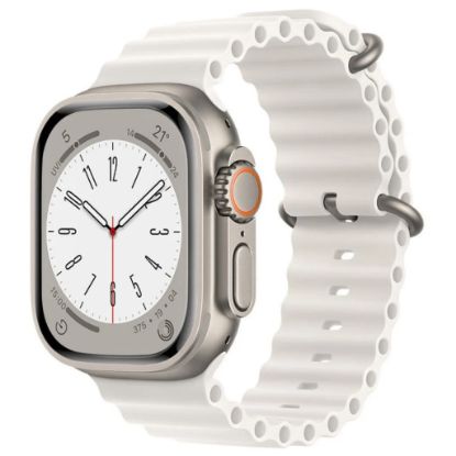 Bild von Ocean Breathable Soft Silicone Strap For Apple Watch Series 42/44/45/49mm (Size M/L) - Antique White