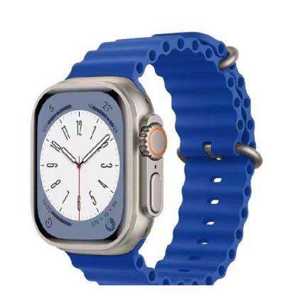 Bild von Ocean Breathable Soft Silicone Strap For Apple Watch Series 42/44/45/49mm (Size M/L) - Blue