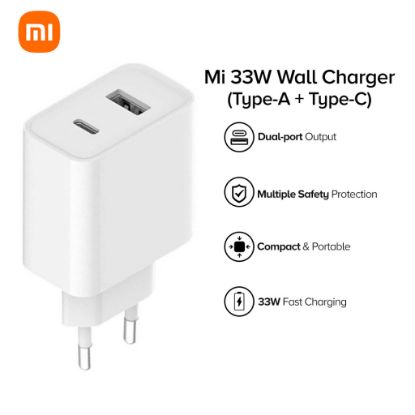 Bild von Xiaomi Mi 33W Wall Charger, 1x USB A / 1x Type-C Ports (BHR4996GL) - White