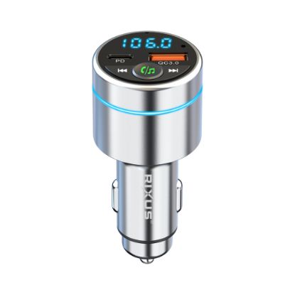 Bild von Rixus All-Metal Car FM Transmitter Bluetooth 5.3 RXBT40 - Silver