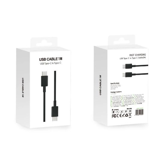 Bild von Fast Charging Cable US5001M USB-C To USB-C 100CM Black