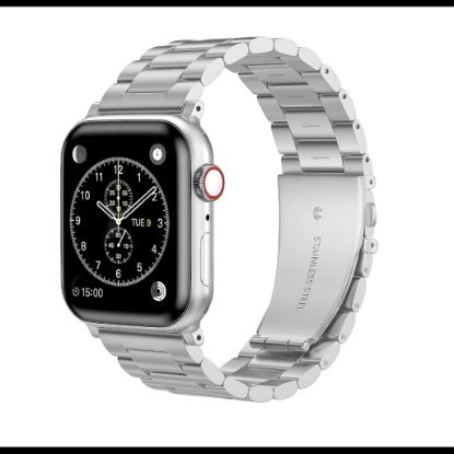 Bild von Stainless Steel Metal Strap For Apple Watch Series 42/44/45/49mm (Size M/L) - Silver