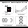 Bild von Stainless Steel Metal Strap For Apple Watch Series 42/44/45/49mm (Size M/L) - Silver