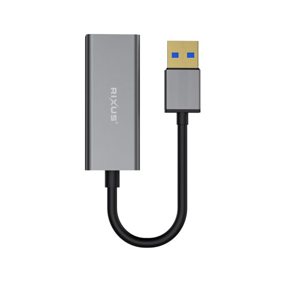 Bild von Rixus USB to Ethernet Gigabit Adapter RXEA02 - Grey