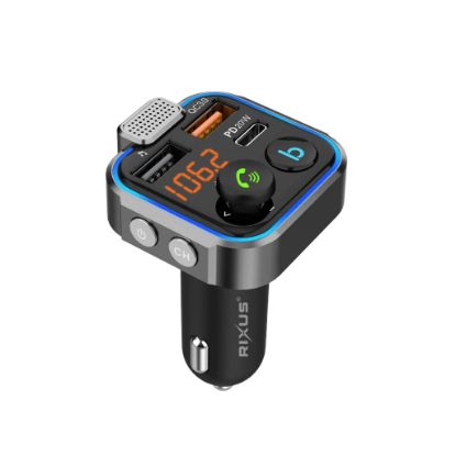 Bild von Rixus Car FM Bluetooth Transmitter RXBT30 - Black