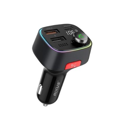 Bild von Rixus Car FM Bluetooth Transmitter RXBT28 - Black