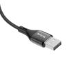 Bild von Rixus RXUC28AC Braided USB To USB-C Cable With LED Display 100CM Black