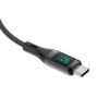 Bild von Rixus RXUC28C Braided USB-C Cable With LED Display 100CM Black