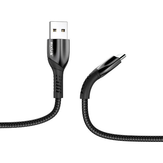 Bild von Rixus RXUC30AC Alloy USB To USB-C Data Cable 100CM Black