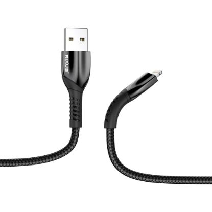 Bild von Rixus RXUC30AL Alloy USB To Lightning Data Cable 100CM Black