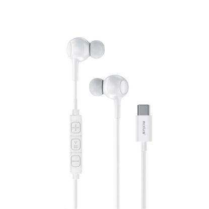 Bild von Rixus RXHD56CW USB-C Wired Earbud Type Headphone With Microphone White