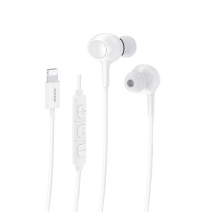 Bild von Rixus Lightning Wired Earbud Type Headphone With Microphone RXHD56LW - White