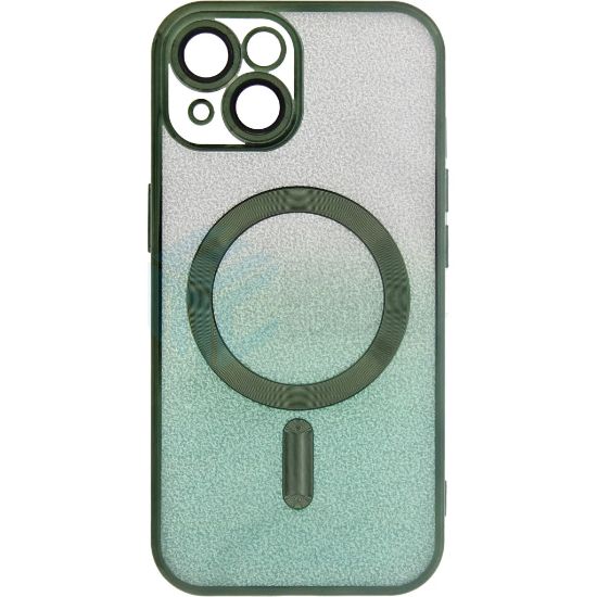 Bild von Gilter &amp; Glossy TPU Case For iPhone 15 Pro Max - Silver Green