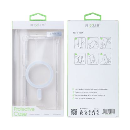 Bild von Rixus For Samsung Galaxy Z Fold5 Magnetic Clear Case TPU - Transparent