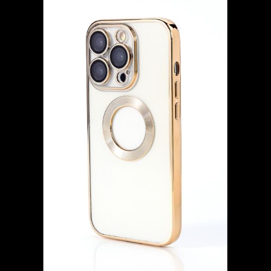 Bild von NY Glossy Phone &amp; Camera TPU Case For iPhone 15 Plus - Gold