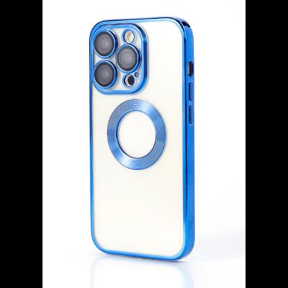 Bild von NY Glossy Phone &amp; Camera TPU Case For iPhone 15 Plus - Blue