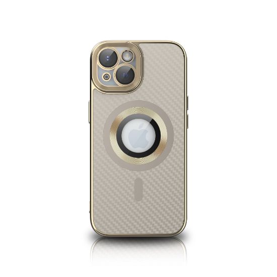 Bild von NY Carbon Glossy TPU Case For iPhone 15 - Gold