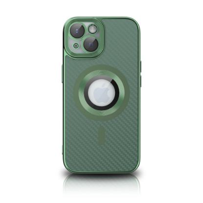 Bild von NY Carbon Glossy TPU Case For iPhone 15 Plus - Green