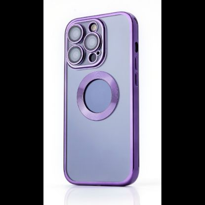 Bild von NY Glossy Phone &amp; Camera TPU Case For iPhone 15 Plus - Dark Purple