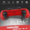 Bild von For PlayStation 4 Wireless Bluetooth Game Controller T28 Black/ Red