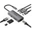 Bild von Rixus RXHU08 USB Type-C To Ethernet Adaptor With Docking Station Grey