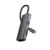 Bild von Rixus RXHU08 USB Type-C To Ethernet Adaptor With Docking Station Grey