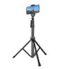 Bild von Rixus RXPH61 Extendable Cell Phone Tripod With Wireless Remote And Phone Holder 160CM Black