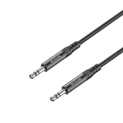 Bild von Rixus RXMU35 3.5mm AUX To 3.5mm AUX Braided Audio Cable 120CM Black