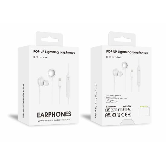 Bild von Pop-Up In-Ear Lightning Wired Earphone ER01 White