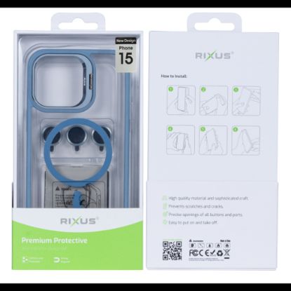 Bild von Rixus Classic 03 Case With MagSafe For iPhone 15 - Light Blue