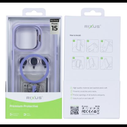 Bild von Rixus Classic 03 Case With MagSafe For iPhone 15 - Light Purple