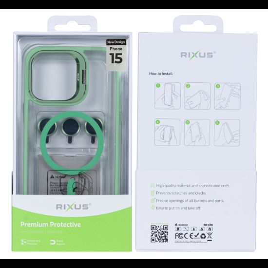 Bild von Rixus Classic 03 Case With MagSafe For iPhone 15 Light Green