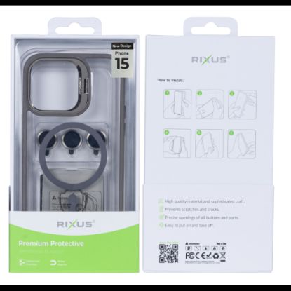 Bild von Rixus Classic 03 Case With MagSafe For iPhone 15 Titanium Grey