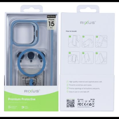 Bild von Rixus Classic 03 Case With MagSafe For iPhone 15 Pro - Light Blue