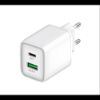 Bild von Travel Adapter CH033 Dual Port USB-A And USB-C 33W White