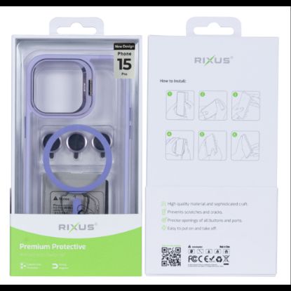 Bild von Rixus Classic 03 Case With MagSafe For iPhone 15 Pro Light Purple