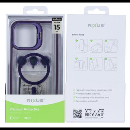 Bild von Rixus Classic 03 Case With MagSafe For iPhone 15 Pro - Deep Purple