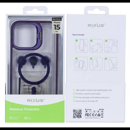 Bild von Rixus Classic 03 Case With MagSafe For iPhone 15 Pro Deep Purple