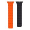 Bild von Rixus Silicone Band With Magnetic For Apple Watch 42mm, 44mm, 45mm, 49mm Orange + Midnight