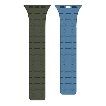 Bild von Rixus Silicone Band With Magnetic For Apple Watch 38mm, 40mm, 41mm Dark Green + Deep Blue