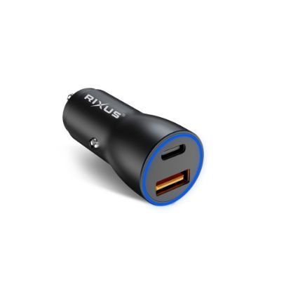 Bild von Rixus USB-C PD+QC3.0 Car Charger 18W RXCC12 - Black