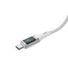 Bild von Rixus RXUC29AC Braided USB-A To USB-C Cable With LED Display 100CM White